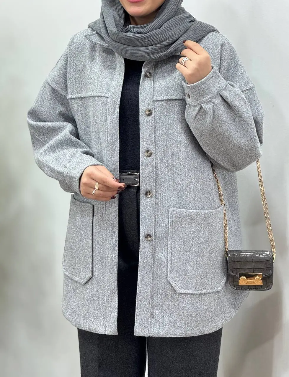 پالتو فوتر جلو دکمه آیسو ترلان